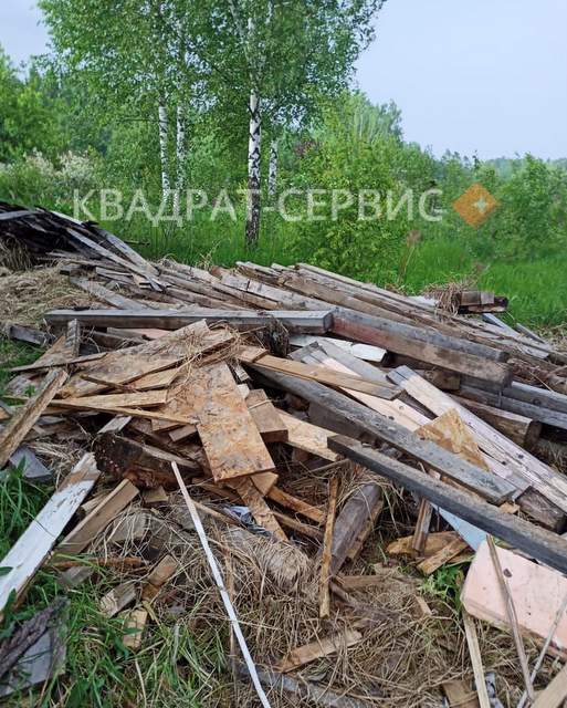 Бытовой мусор на дачном участке (СНТ в районе Звенигорода)