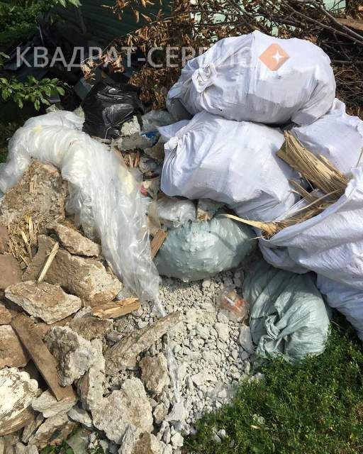 Строительные отходы из квартиры после отделочных работ, жилая застройка