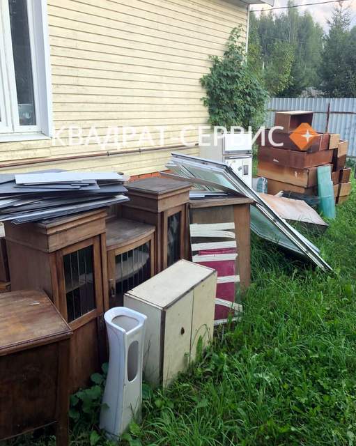 Бытовой мусор с дачного участка в Софрино