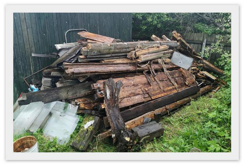 строительный мусор на даче картинка