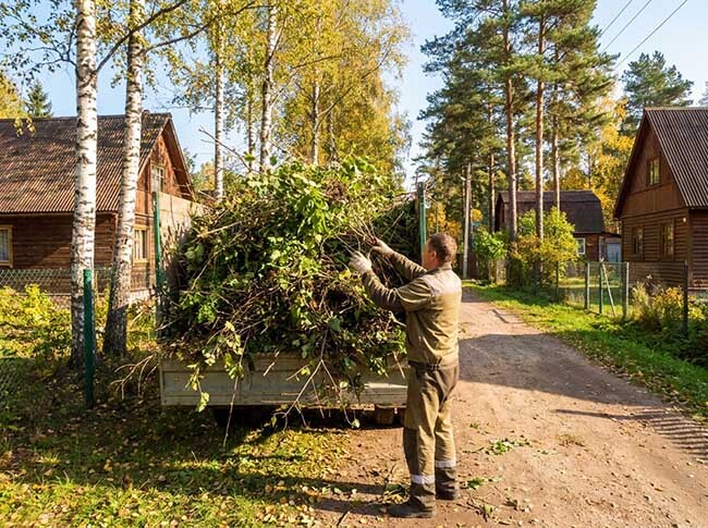 Погрузка веток деревьев Погрузка веток деревьев в кузов